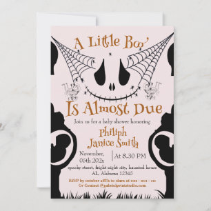 Elegant Spooky, Halloween Baby Shower Invitation