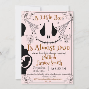 Elegant Spooky, Halloween Baby Shower Invitation