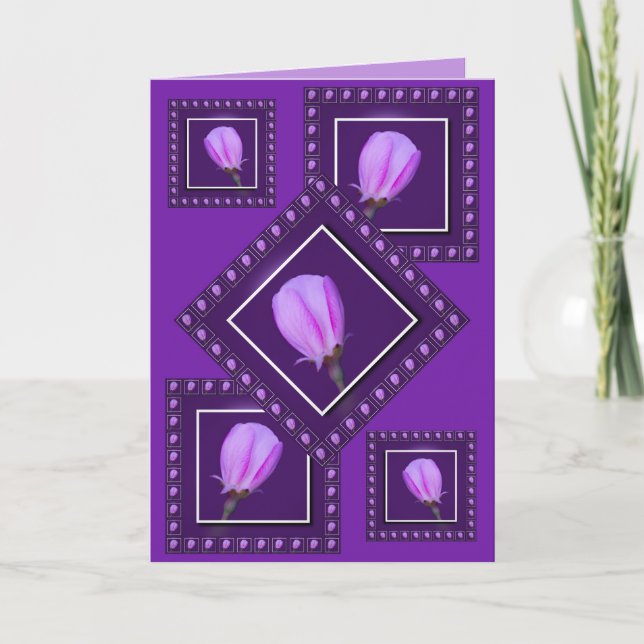 Elegant Spring Blossom Happy Birthday  Card (Front)