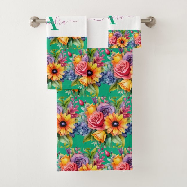 Elegant Spring Colours Towel Set (Insitu)