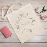 Elegant Spring Floral Blush Pink Peony Bridesmaid Tote Bag<br><div class="desc">A beautiful blush pink peony flower diamond of pretty peonies decorate this lovely bridal party favour tote bag gift. An elegant present for a bridemaid,  flower girl,  and maid of honour.</div>