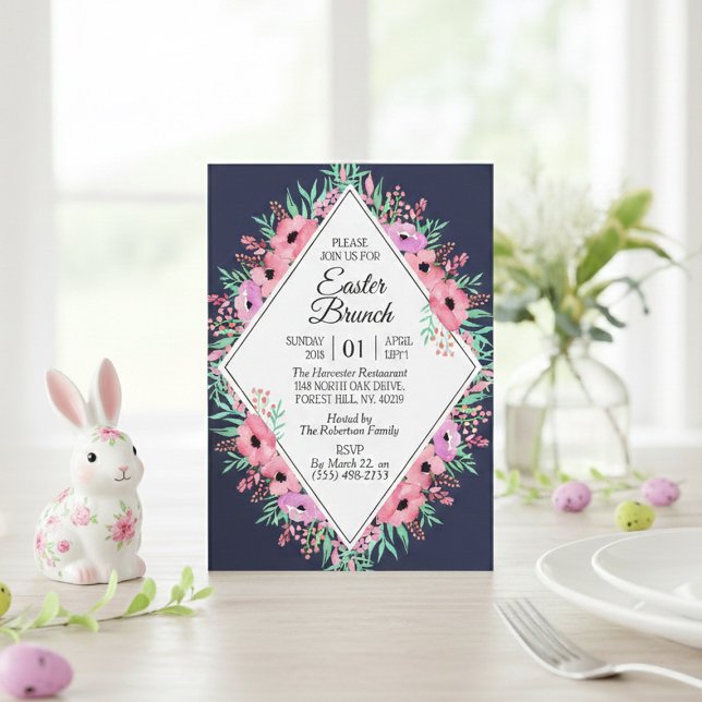 Elegant Spring Floral Easter Brunch | Any Colour Invitation (Creator Uploaded)