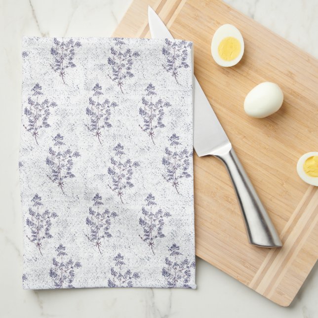Elegant Spring Floral Kitchen Towel (Quarter Fold)