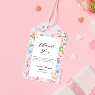 Elegant Spring Floral Wedding Favour Gift Tags