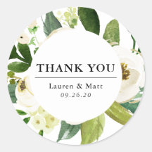 Elegant Spring Floral Wedding Thank You