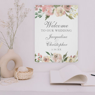 Elegant Spring Floral   Welcome to our Wedding Poster