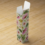 Elegant Spring Floral Wine Box<br><div class="desc">Add a fresh touch to your gifts with our custom spring floral wine box. Perfect for weddings,  birthdays,  baby showers,  and spring-themed events. Personalise it for a unique and elegant presentation!</div>