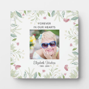 Elegant Spring Flowers Framed Photo   Funeral Plaque