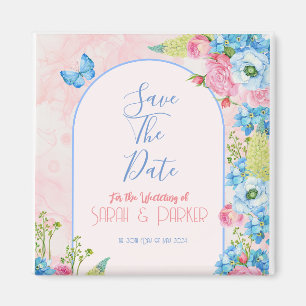 Elegant Spring Flowers Save the Date  Magnet