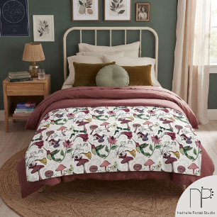 Elegant Spring Garden Hummingbird Fleece Blanket