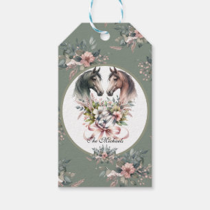 Elegant Spring Horse Wedding Gift Tags