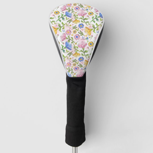 Elegant Spring Summer Floral Golf Head Cover (Front)