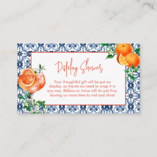 Elegant Spritz Orange Display Shower Enclosure Card