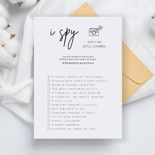 Elegant Spy Wedding Photo Hunt Game Program Programme