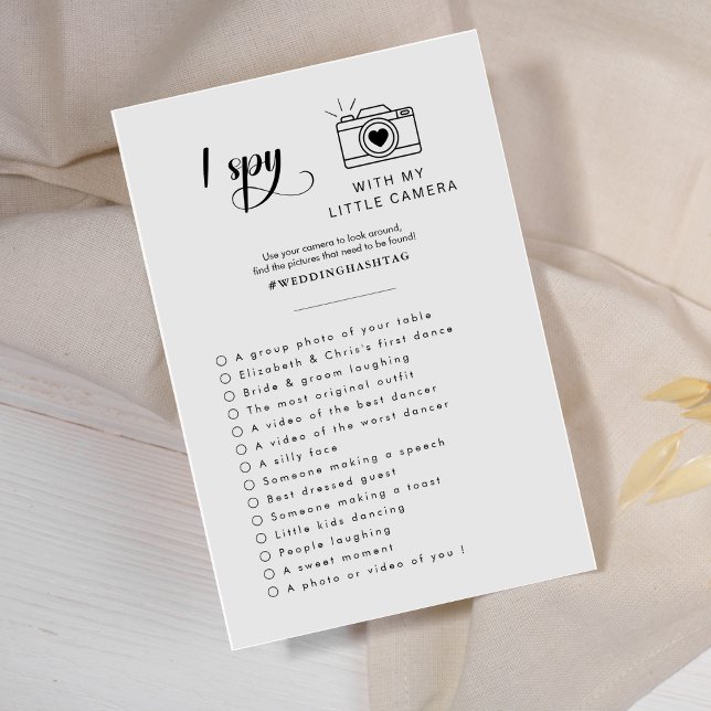 Elegant Spy Wedding Photo Hunt Game Program Programme (Creator Uploaded)