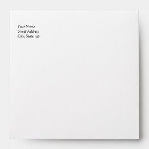 Elegant Square Salmon and White Envelope