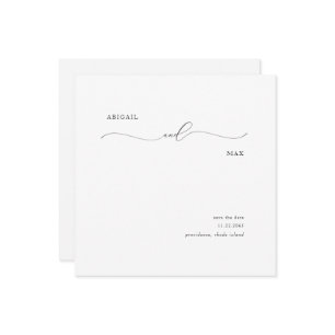 Elegant Square Swash Wedding Save the Date