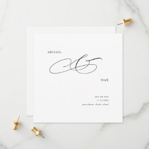 Elegant Square Wedding Save the Date