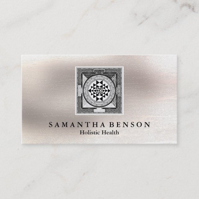 Elegant Sri Yantra / Sri Chakra  Business Card (Front)