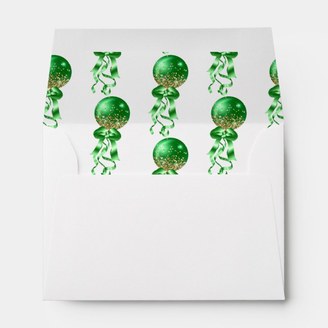 Elegant ST patrick day Green Watercolor Balloon  Envelope (Back (Bottom))