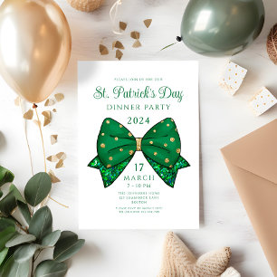Elegant St. Patrick's Day Dinner Party Invitation