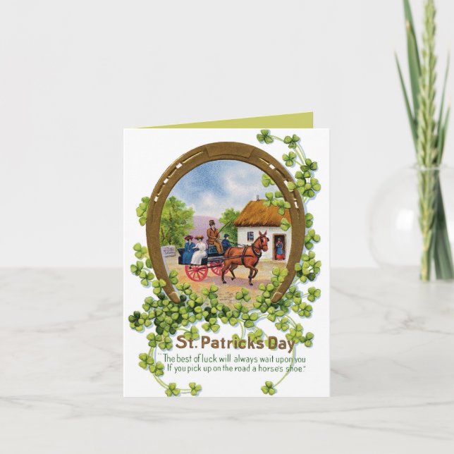 Elegant St Patrick's Day Greeting Card (Front)