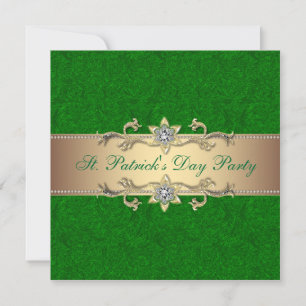 Elegant St. Patrick's Day Party Invitation Green