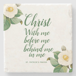 Elegant St. Patrick's Prayer Stone Coaster