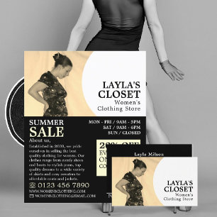Elegant Stance, Women's Clothing Store Advertising Flyer
