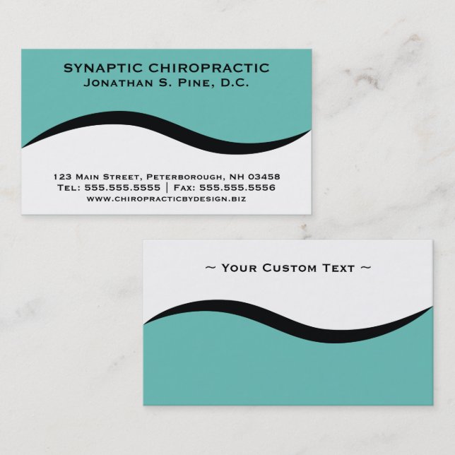 Elegant Standard Chiropractic Business Cards (Front/Back)