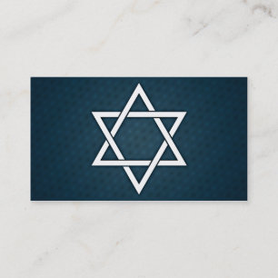 elegant star of david business card
