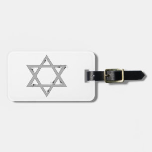 elegant star of david luggage tag