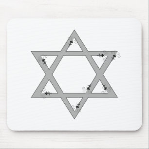 elegant star of david mouse mat