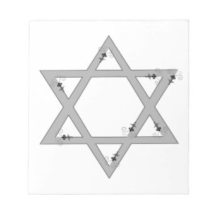 elegant star of david notepad