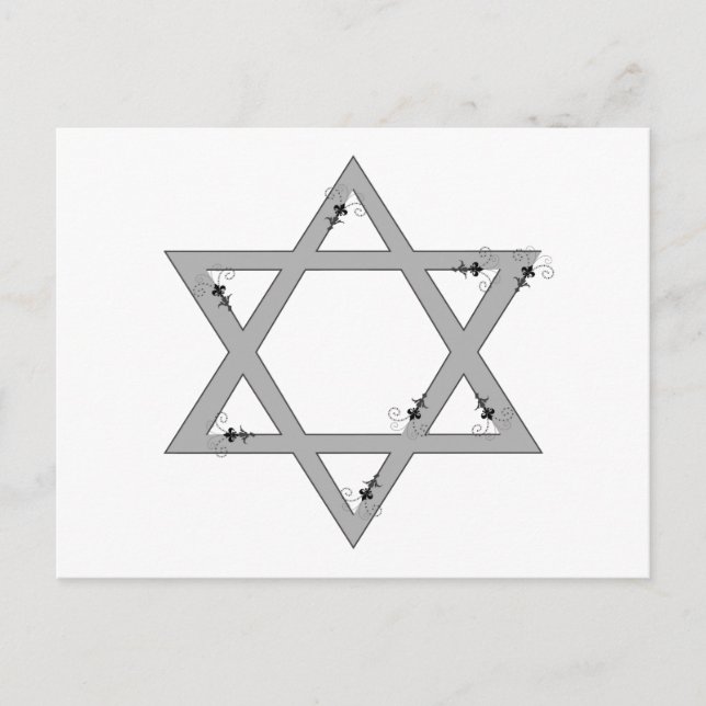 elegant star of david postcard (Front)