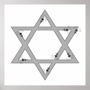 elegant star of david poster