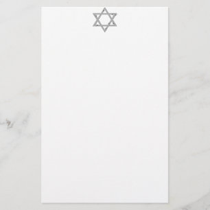 elegant star of david stationery