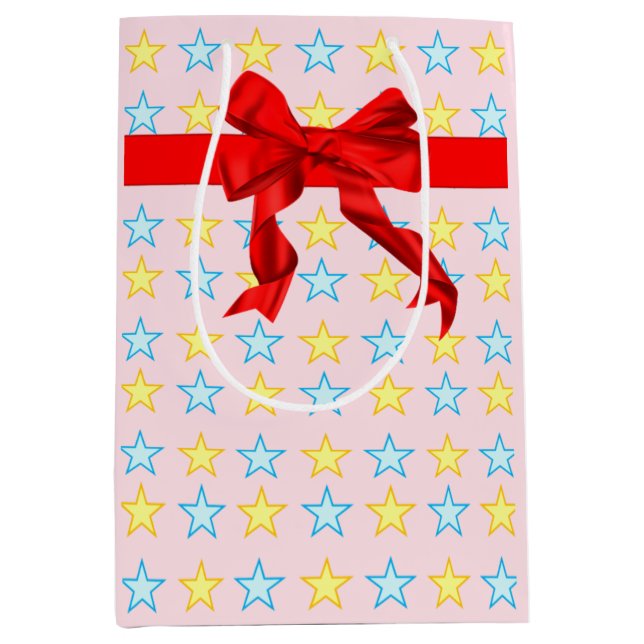 Elegant Star Pattern Medium Gift Bag (Front)
