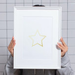 Elegant Star Real Gold Lines Foil Prints<br><div class="desc">Elegant Star Real Gold Lines Foil Prints</div>