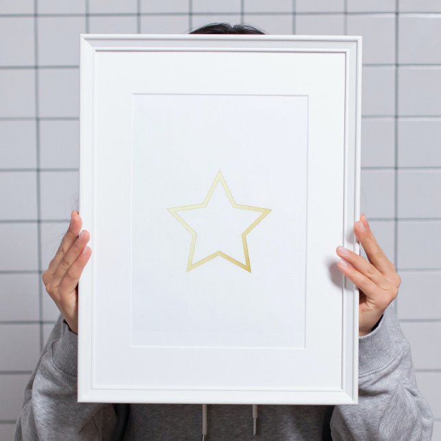 Elegant Star Real Gold Lines Foil Prints (Creator Uploaded)