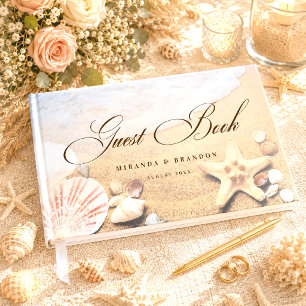 Elegant Starfish Tropical Beach Wedding Guest Book