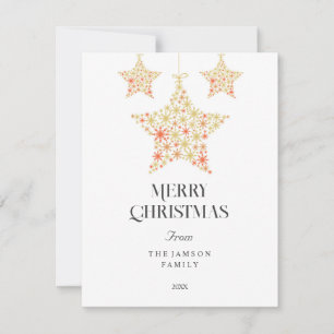 Elegant Starry Merry Christmas Card