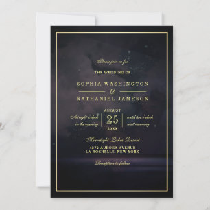 Elegant Starry Night Sky Wedding Invitation