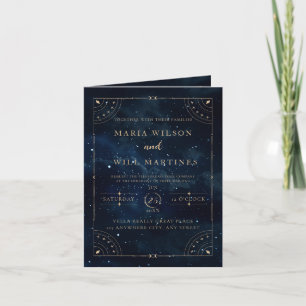 Elegant Starry night Wedding Celestial Wedding Invitation