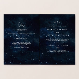 Elegant Starry night Wedding invitation Modern 