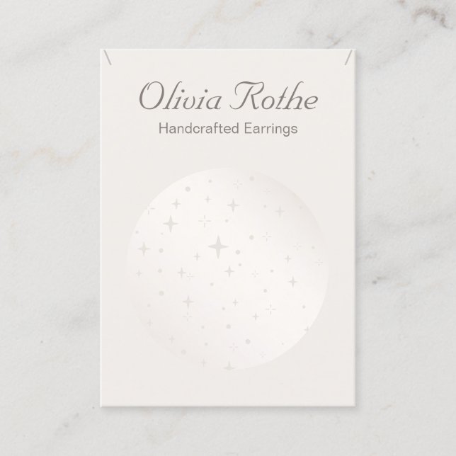 Elegant Stars Astrology Necklace Display Business Card (Front)