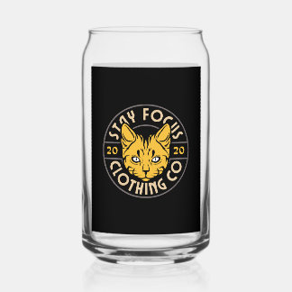 Elegant Stay Focus Motivational Glass Can"