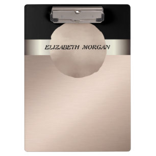 Elegant ,Staylish,Rose Gold Circle-Personalised  Clipboard