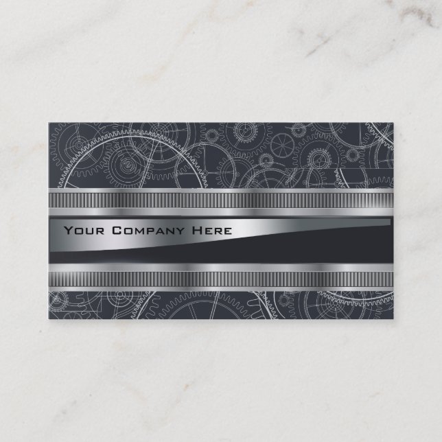 elegant steampunk engineers business card (Front)