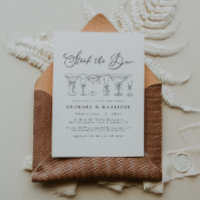 Elegant Stock The Bar Couples Shower Invitation